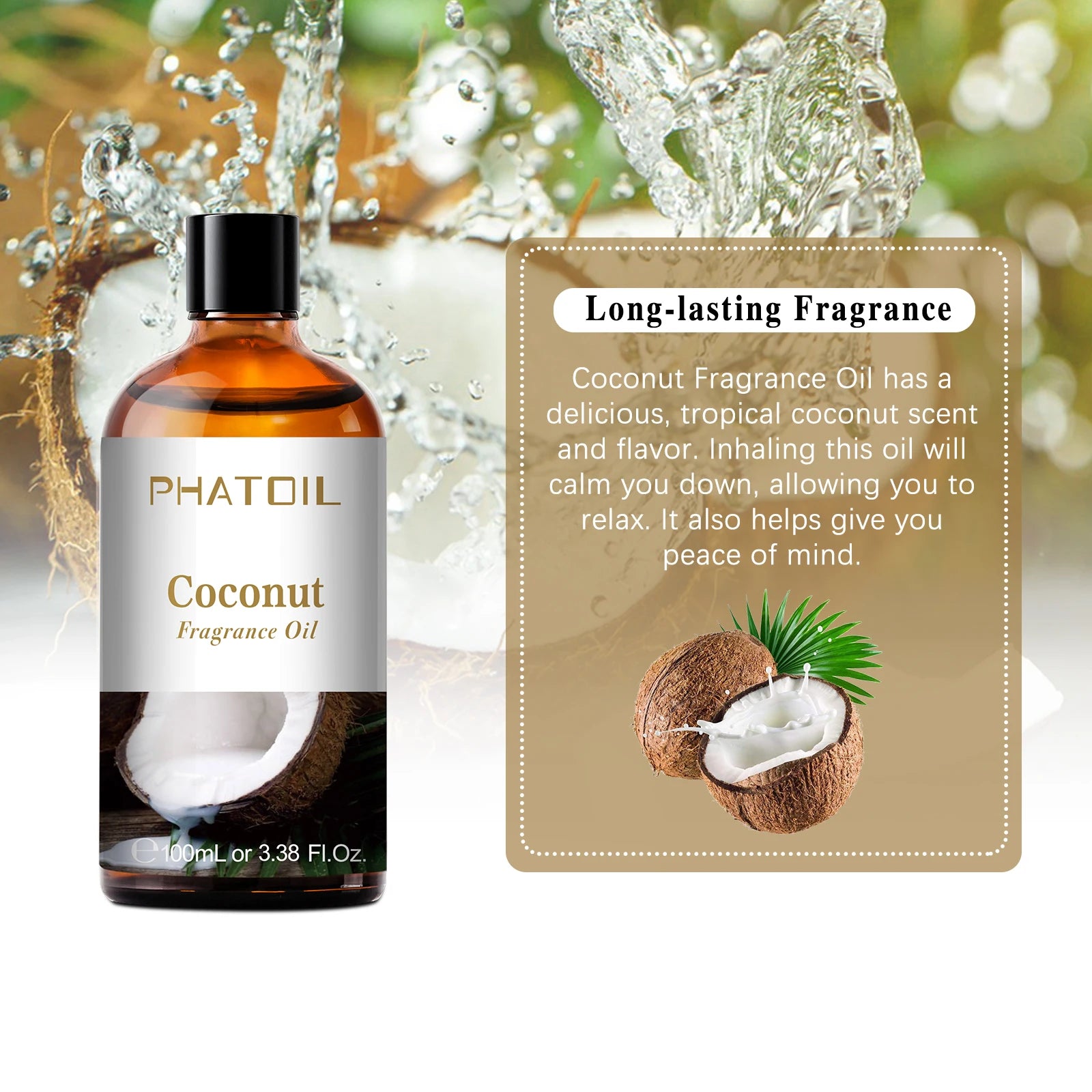 PHATOIL 100ml Aromatherapy Fragrance Oil – Multiple Scents